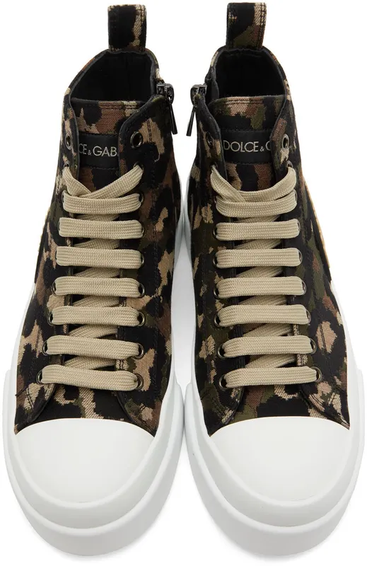Dolce & Gabbana Green ‘Reborn To Live’ Sneakers (CS1889 AQ700)