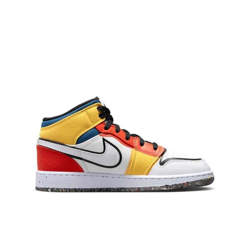 Air Jordan 1 Mid SE GS “Multi-Color Canvas” (DV1316-100)