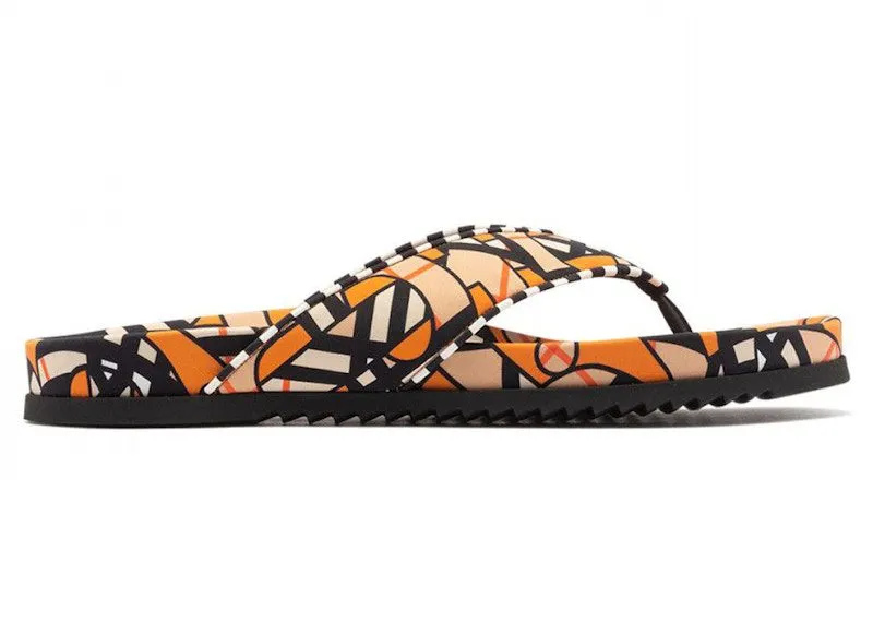 Burberry Monogram Print Sandal Orange White (8056657)