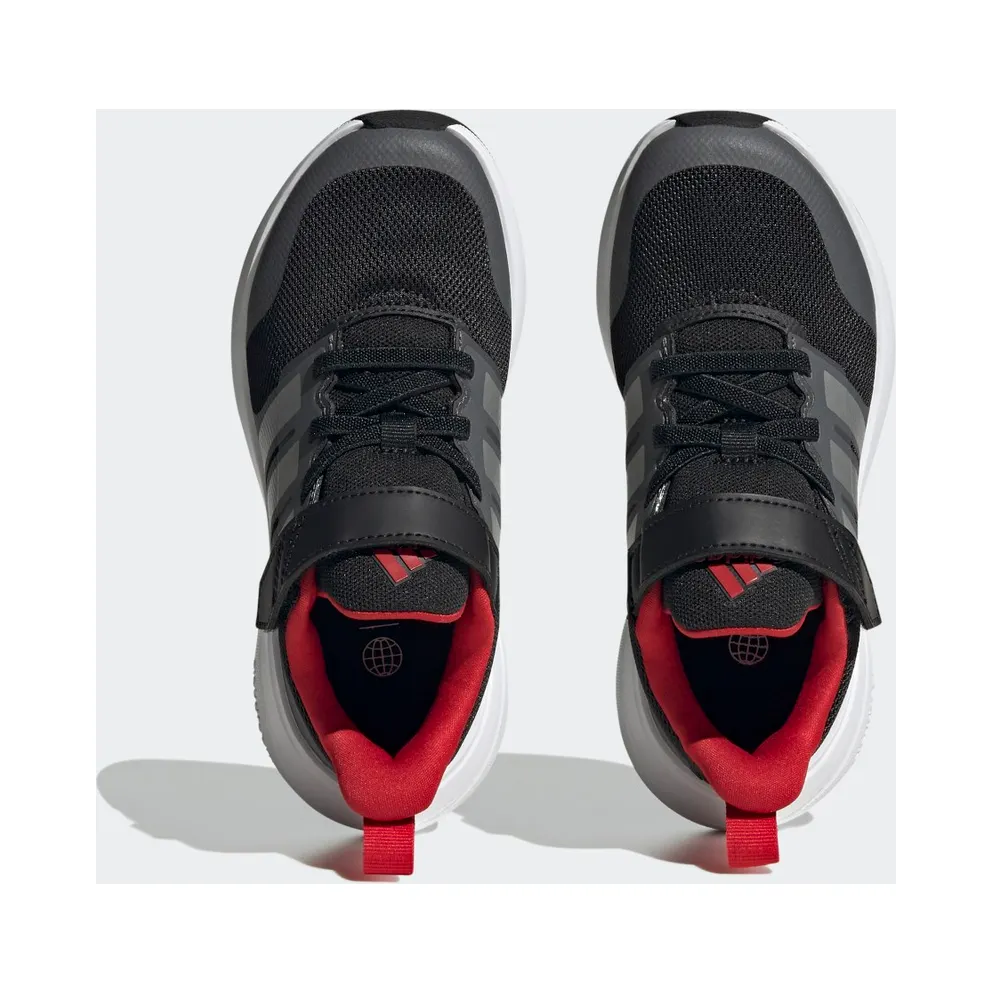 Adidas FortaRun 2.0 Cloudfoam Elastic Lace Top Strap Core Black / Silver Metallic / Better Scarlet (HP5448)