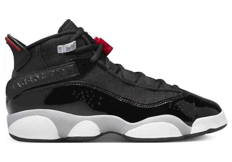 Jordan 6 Rings Black White Metallic Silver Fire Red (FZ4186-010)