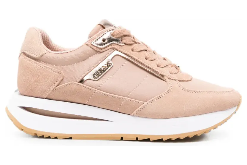 GUESS USA Leren sneakers met vlakken – Beige (FLTEG5LEA12NUDE)