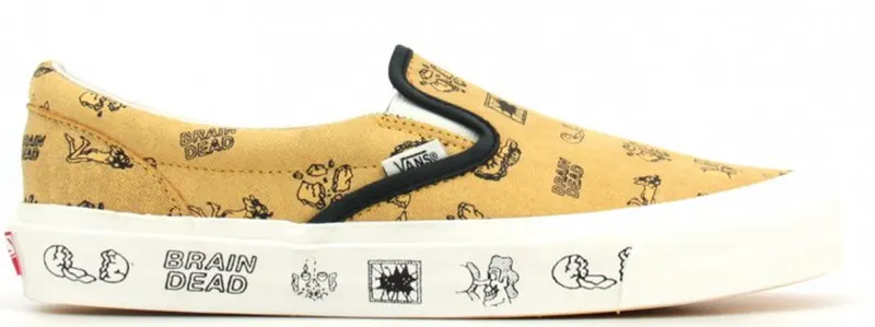 Vans Slip-On Brain Dead Gold Aspen Gold/Marshmallow (VN0A38FJN8B)