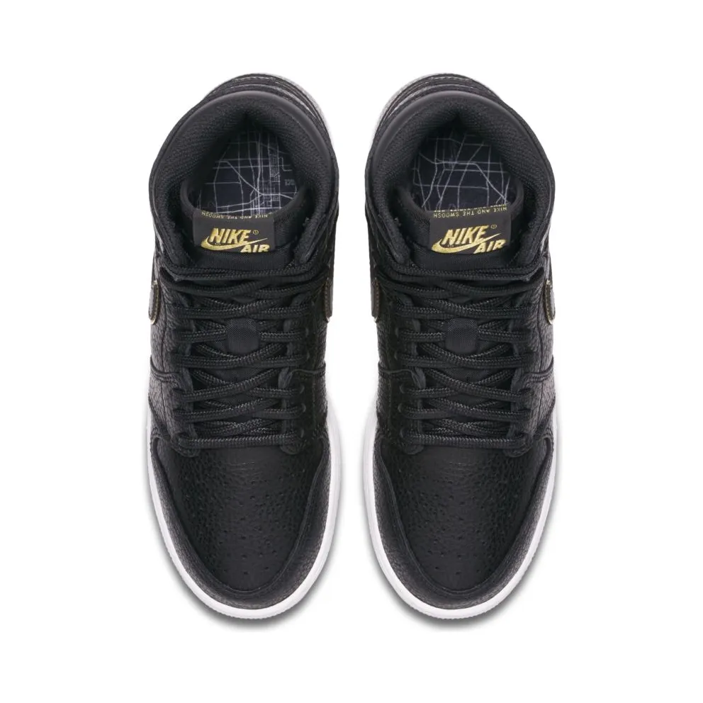 Jordan 1 Retro High City of Flight (GS) Black/Metallic Gold-Summit White (575441-031)