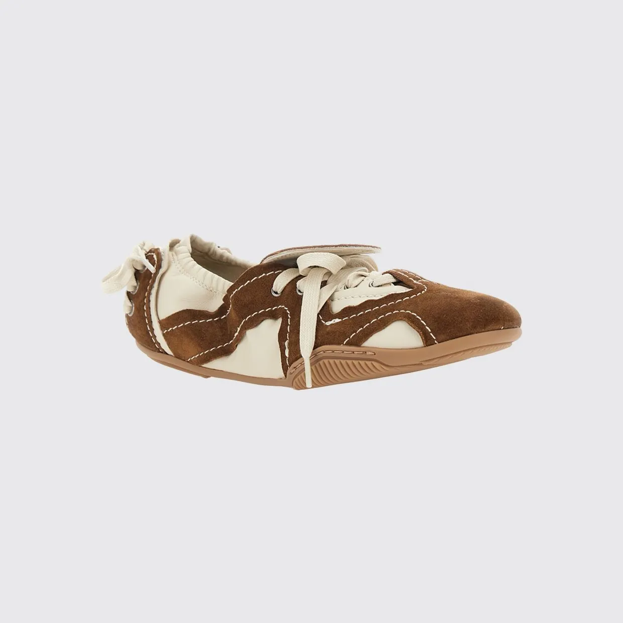 Acne Studios Low-Top Sneakers in Smooth and Suede Calf Leather White (AD0941DZ2)