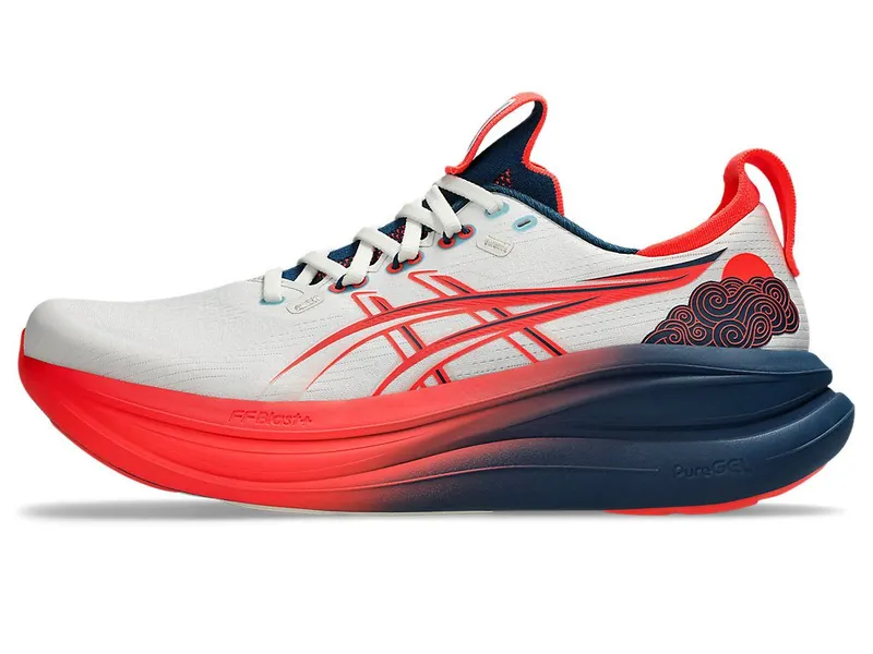 ASICS GEL-NIMBUS 28 IRN “Cream / Flash Coral” (1013A210-100)