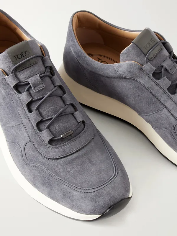 Tod’s Paneled Suede Sneakers Gray (XXM79K0IP51J17) (5)