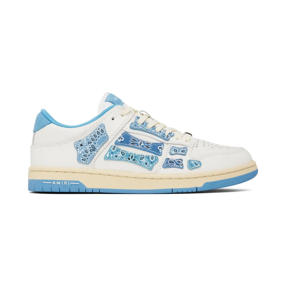 AMIRI White & Blue Bandana Skel Sneakers (PF22MFS006-123)