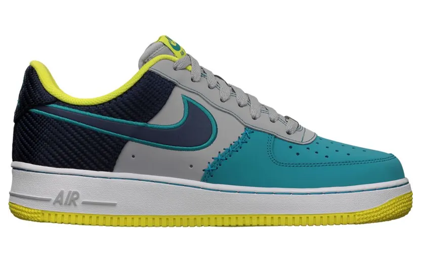 Nike Air Force 1 Low Wolf Grey Midnight Navy Tropical Teal (488298-039)