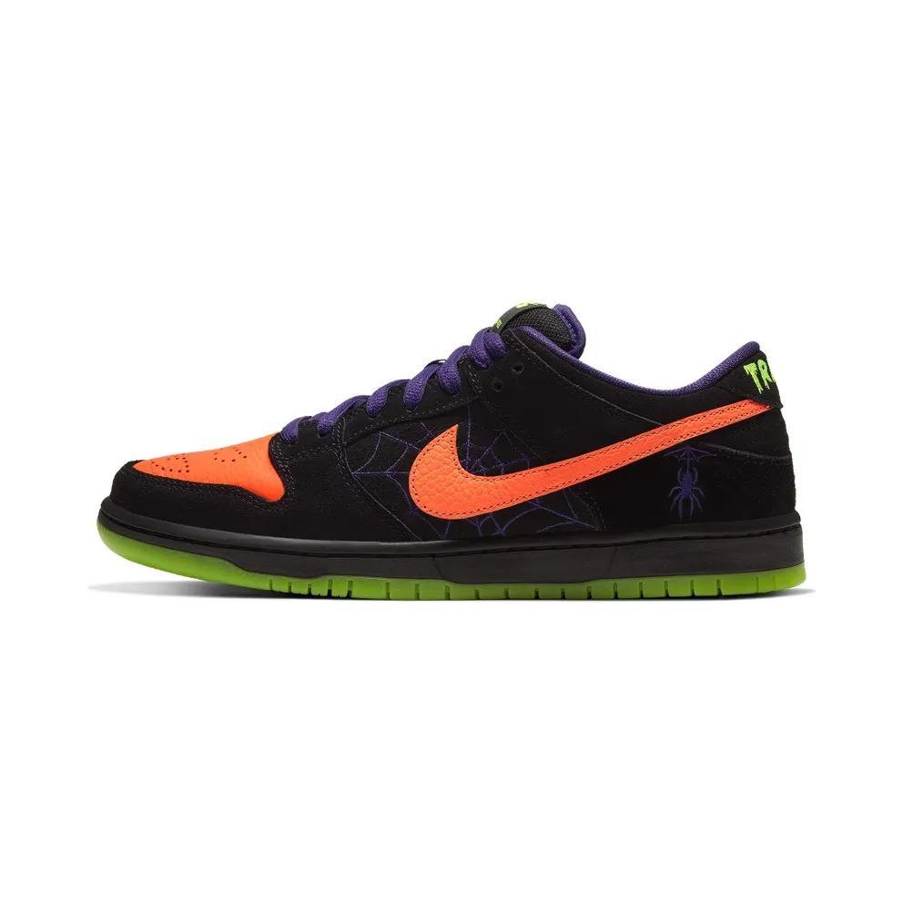 Nike SB Dunk Low Night of Mischief Halloween Black/Orange-Purple-Electric Green (BQ6817-006)