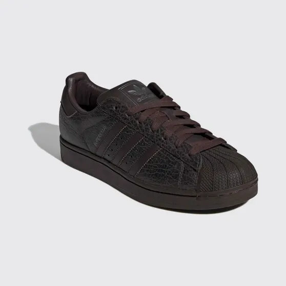 Adidas Originals Superstar II Crackled Leather Sneakers Grey (NHQ2365)