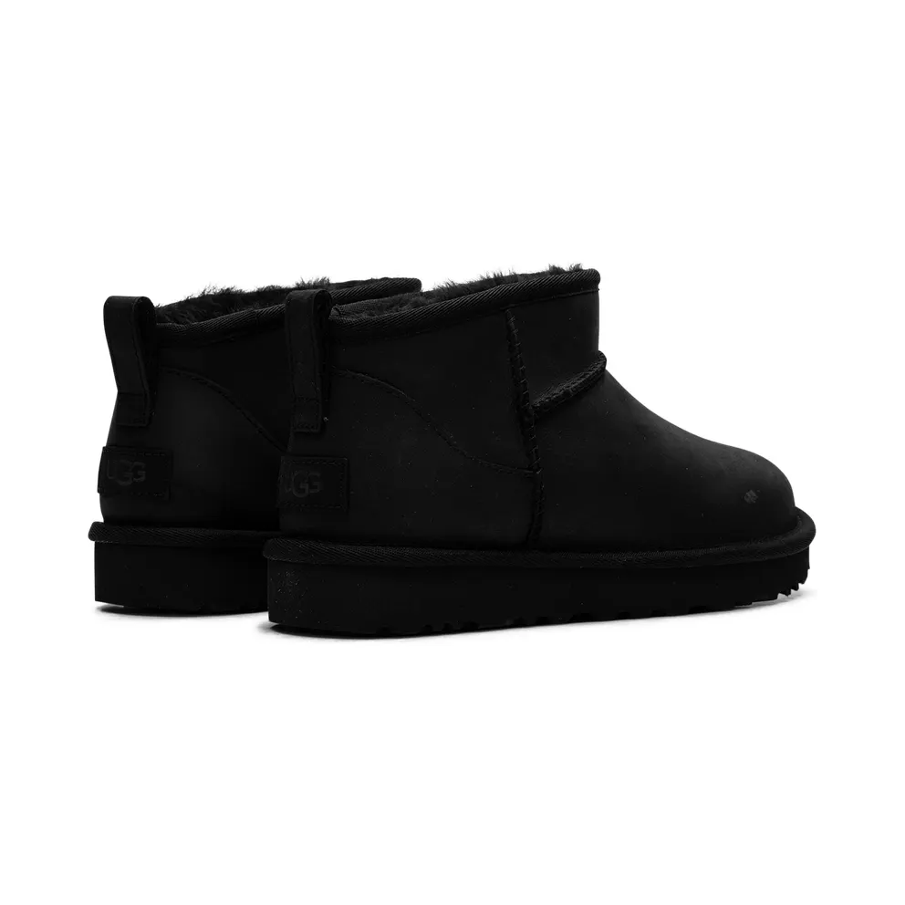 Ugg Classic Ultra Mini Leather “Black” (1174210-BLK)