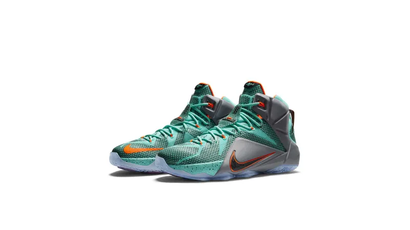 Nike LeBron 12 NSRL Hyper Turquoise/Black-Metallic Cool Grey-Hyper Crimson (684593-301)