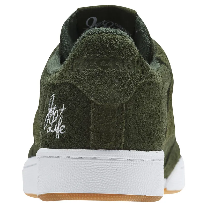 Reebok Club C Currensy Jet Life Primal Green/White-Hemp (Other Brands Reebok)
