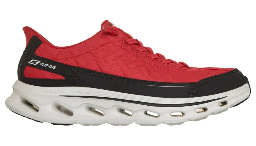 Skechers Slip-ins: GO WALK Glide-Step 2.0 – Cozy Fit Walker Sneaker Rood/Zwart