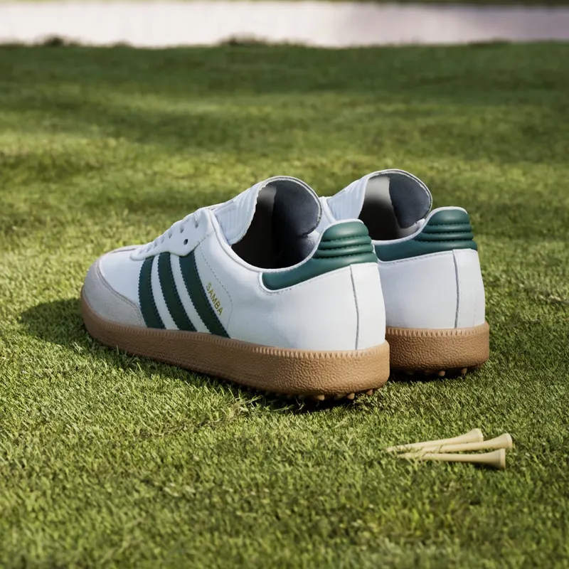 adidas Samba Spikeless Golf Cloud White Collegiate Green Gum (JH6151)