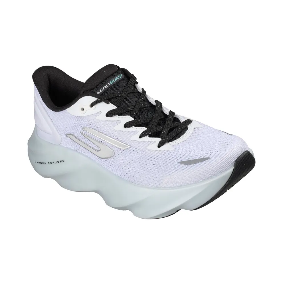Skechers Aero Burst Sneaker Wht/Black/Blue