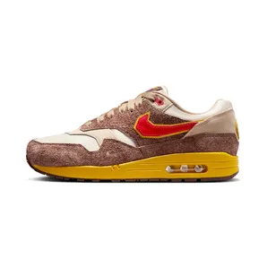 Nike Air Max 1 .SWOOSH Low Poly Big Head Origins “Light Chocolate / Hemp / Sand Drift / University Red” (HV5776-200)
