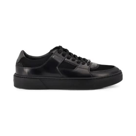 Hugo Boss Boss Leren verfraaid met stras “Black” (50527840)