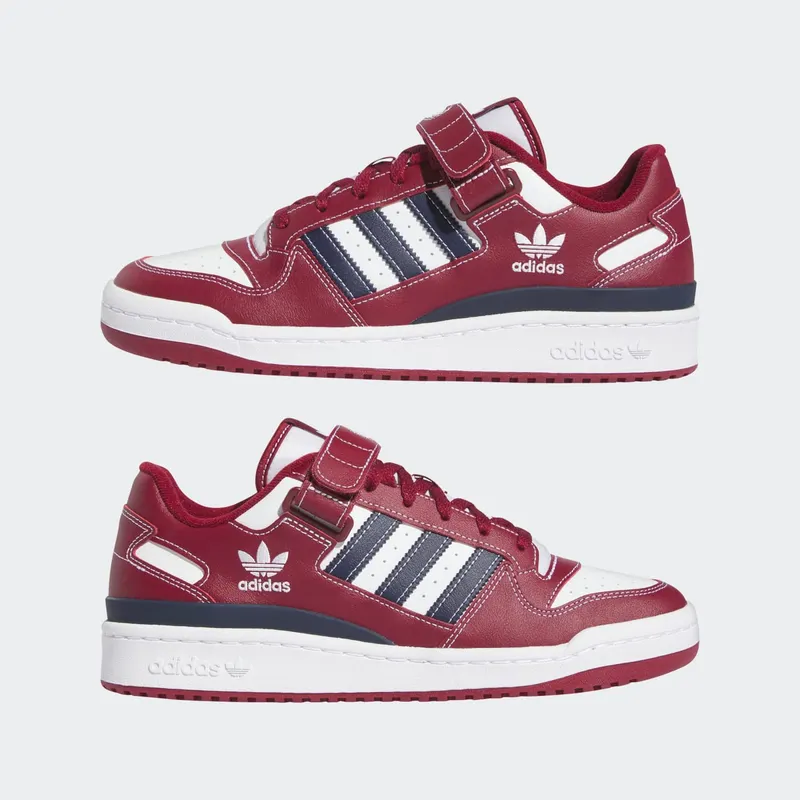 adidas Forum Low Team Collegiate Burgundy Cloud White Collegiate Navy (H03811)