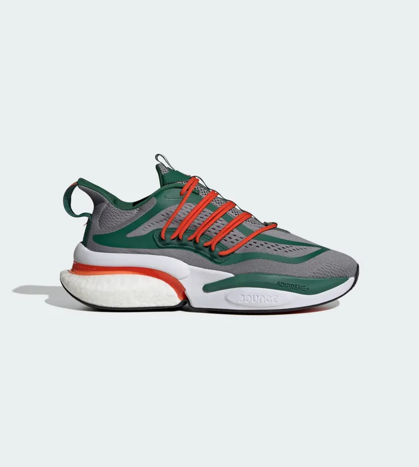 adidas Miami Alphaboost V1 Grey Team Dark Green Team Orange (IE1038)