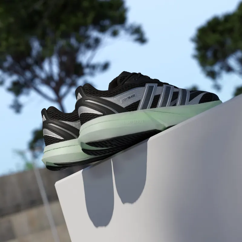 adidas Lightblaze Glow Core Black Silver Metallic Lime Burst (JP6321)