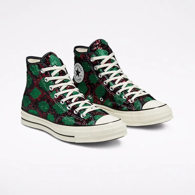Converse Chuck 70 High ‘Snake Pattern – Red Green’ Red/Green/Egret (166561C)