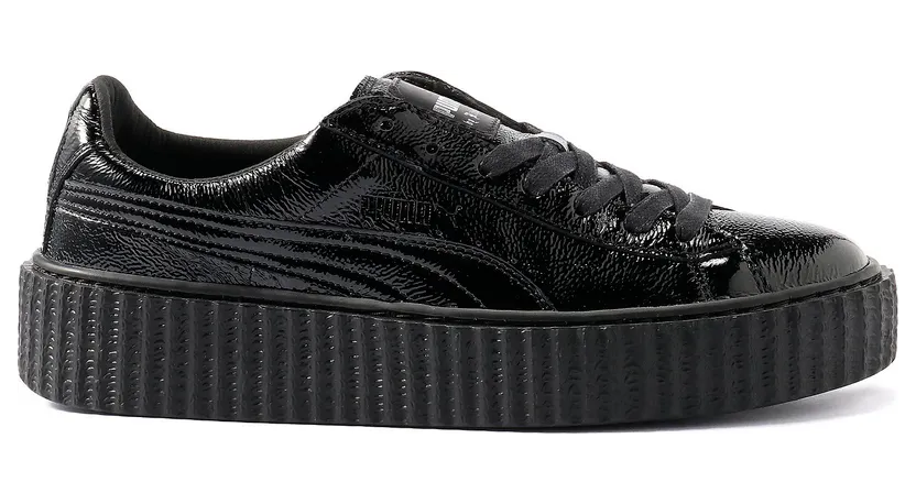 Puma Creeper Wrinkled Patent Puma Black Black-Puma Black (W)