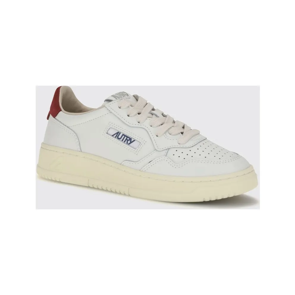 Autry Medalist Low Sneakers in Calf Leather with Perforated Toe Bianco 3 (AULWBJ01)