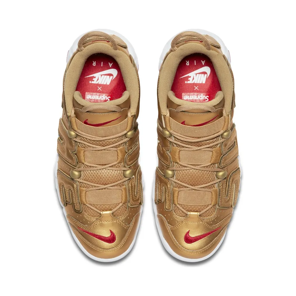 Nike Air More Uptempo Supreme “Suptempo” Gold Metallic Gold/White (902290-700)