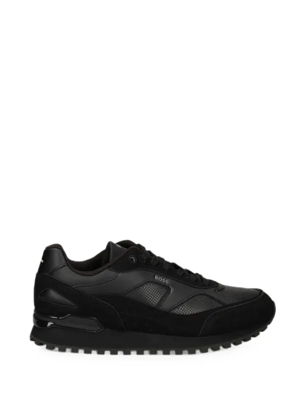 BOSS perforated panelled sneakers – Black (50568929)
