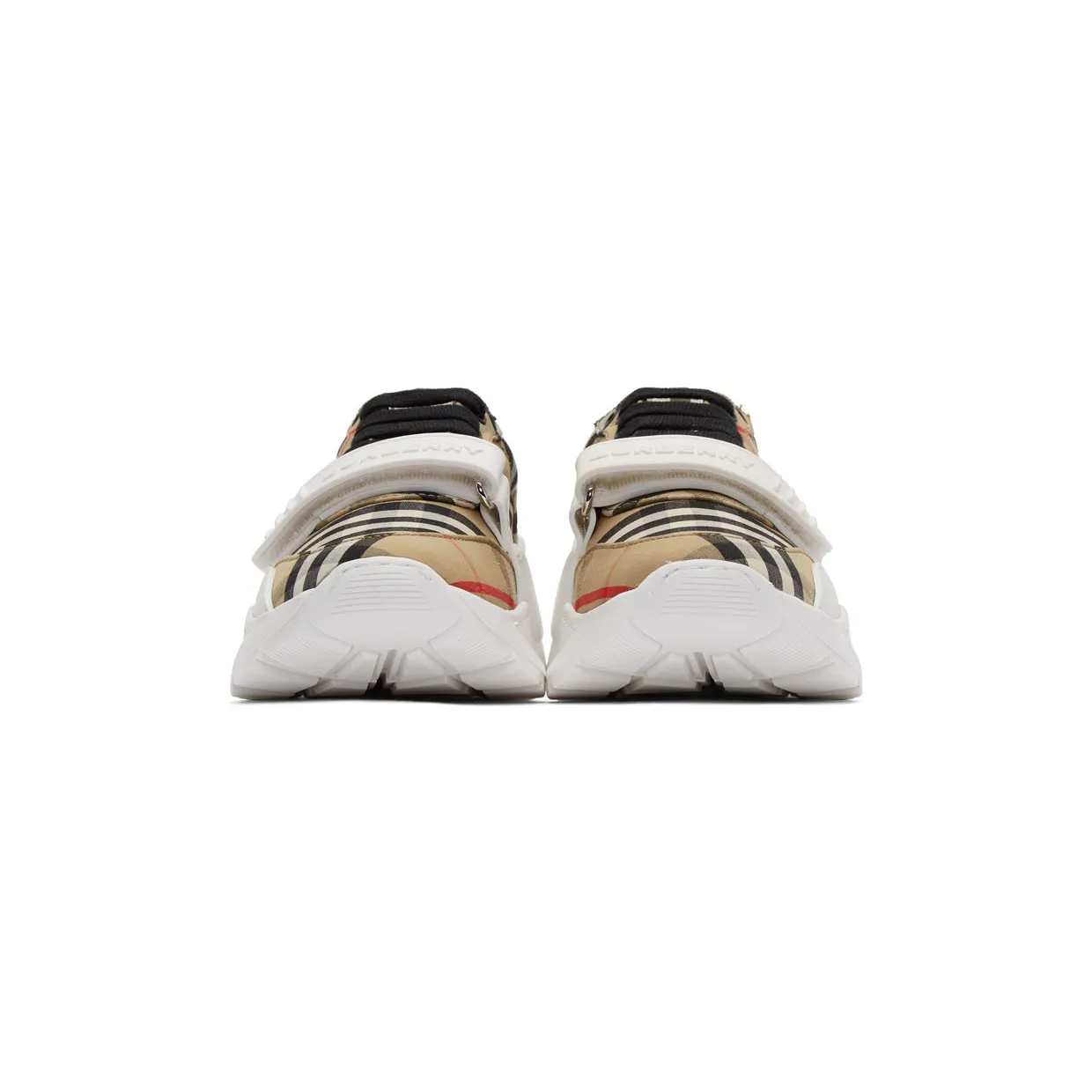 Burberry Beige Check Regis Sneakers (8020281) (2)