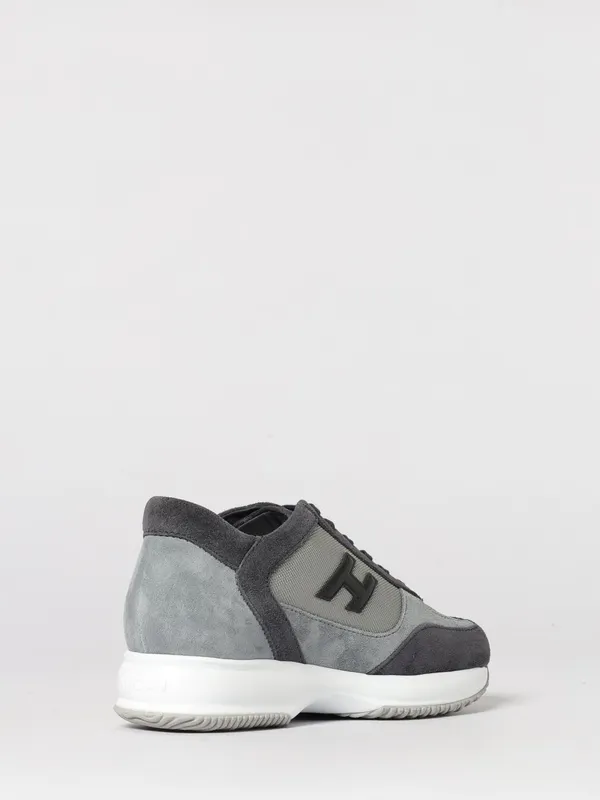 Hogan Interactive Mesh and Suede Sneakers Black (HXM00N0I980UGO828P) (2)