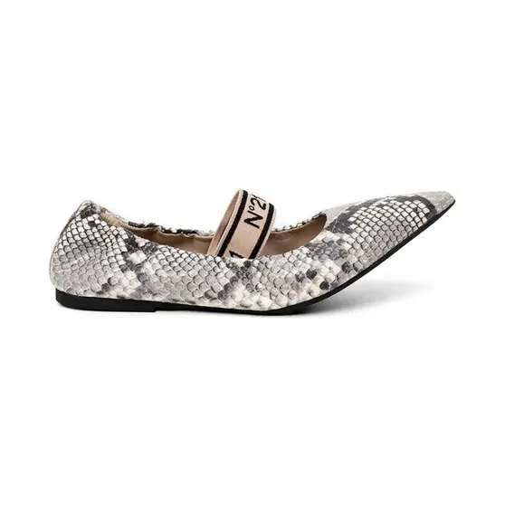 N° 21 Nº21 Pumps met puntige neus en bandje “Grey” (26EGPBL027PTEX001)