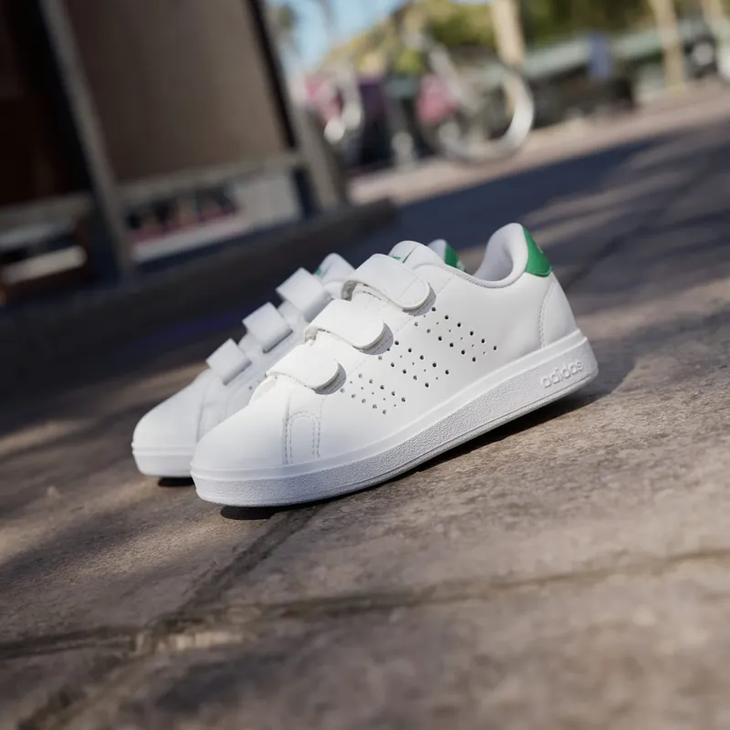 Adidas Advantage Base 2.0 Kids Cloud White / Cloud White / Green (IE9019)