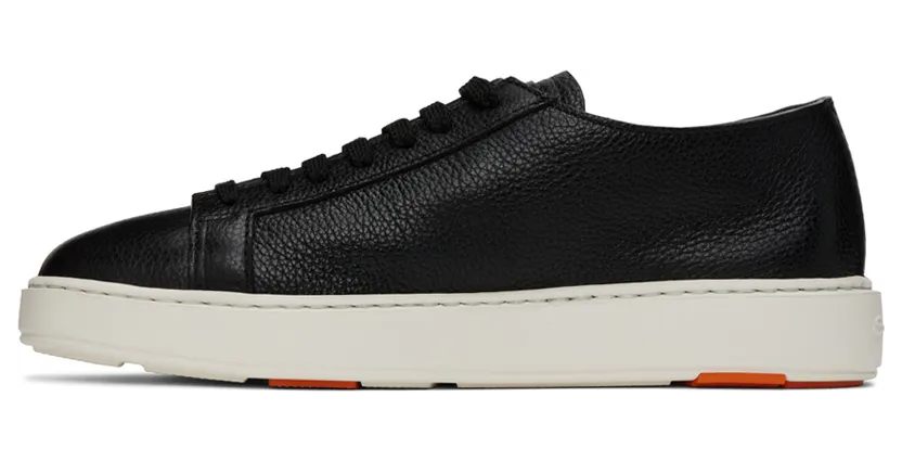 Santoni Tumbled Low-Top “Black” (MBCD21430BARCMMDN01) (3)