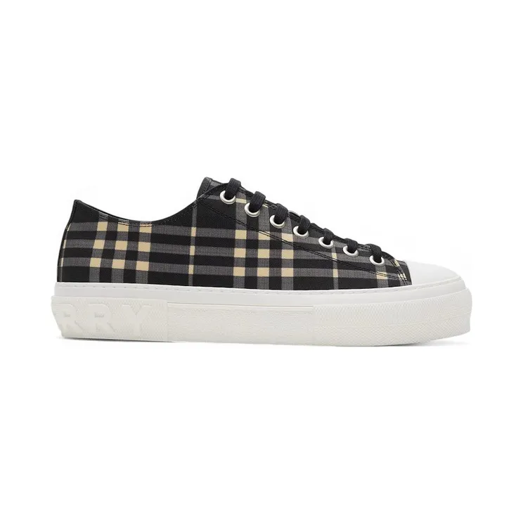 Burberry Check Sneakers Black Calico ( Women’s) (8107495)