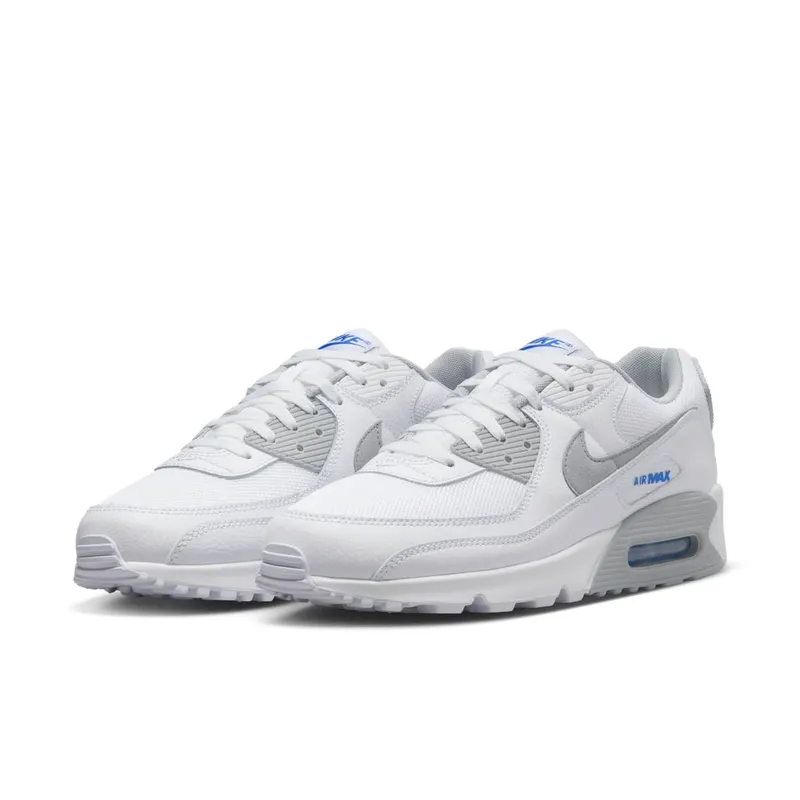 Nike Air Max 90 White Racer Blue Light Smoke Grey (HM0705-100)