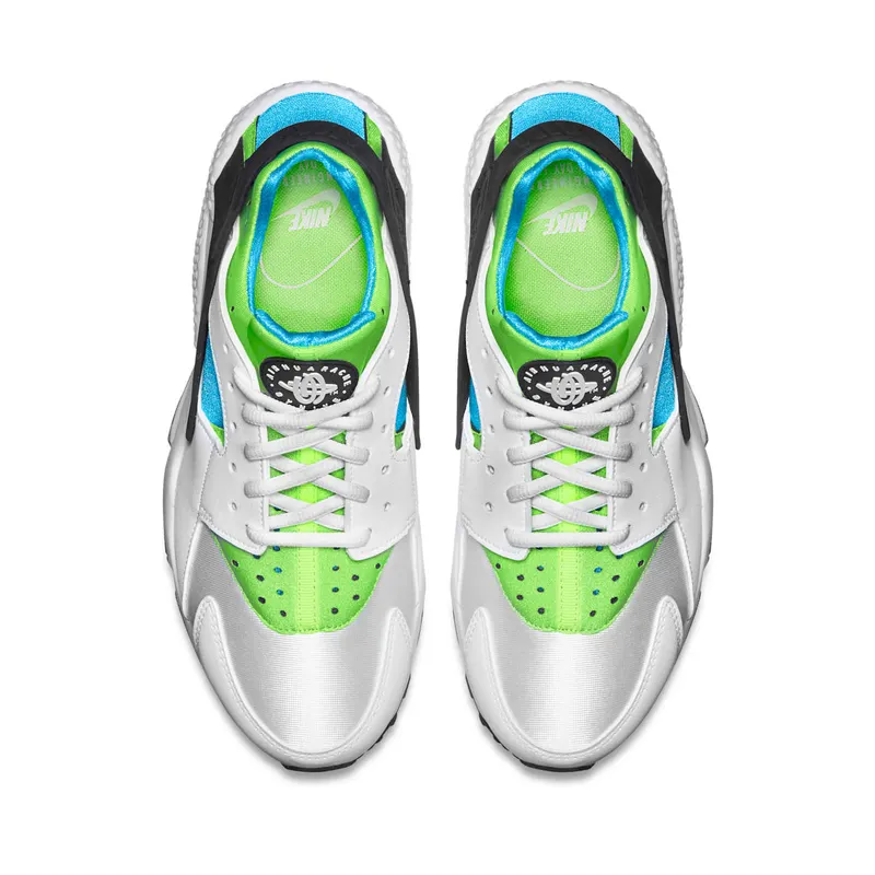 Nike Air Huarache Run White Clearwater Flash Lime (W) White/White-Clearwater-Flash Lime (634835-100)