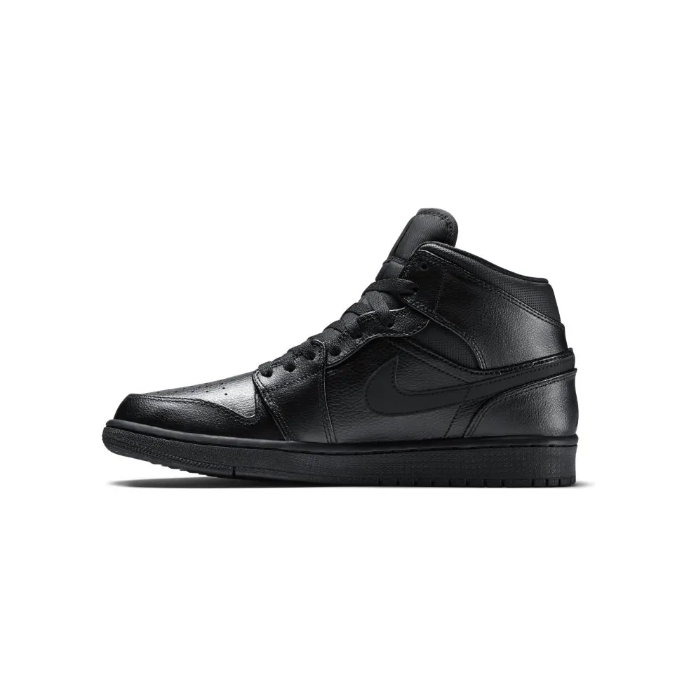 Jordan 1 Retro Mid Black Black/Black/Black (554724-030)
