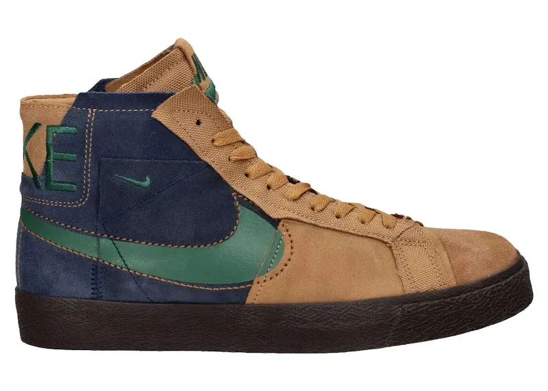 Nike SB Zoom Blazer Mid Premium Legend Dark Brown Obsidian Patchwork (FZ3306-200)