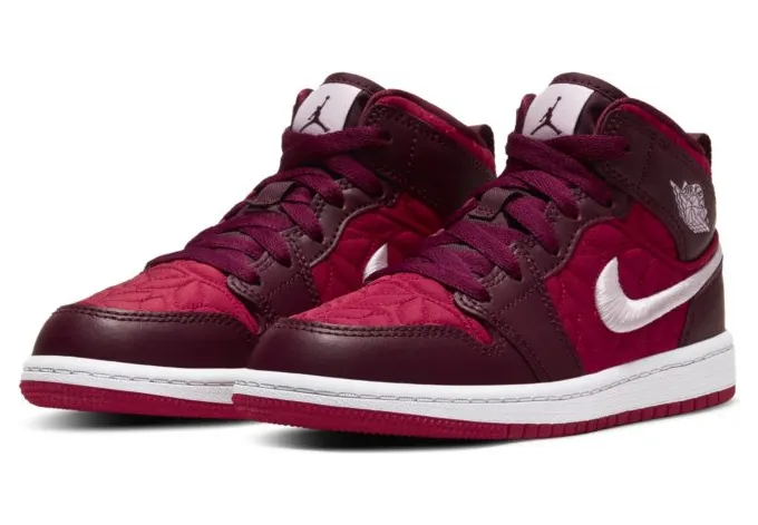 Jordan 1 Mid Red Quilt (PS) (AV5173-600)