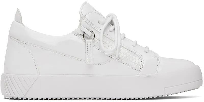 Giuseppe Zanotti White Patent July Cantadora Sneakers (RW00075 87335)