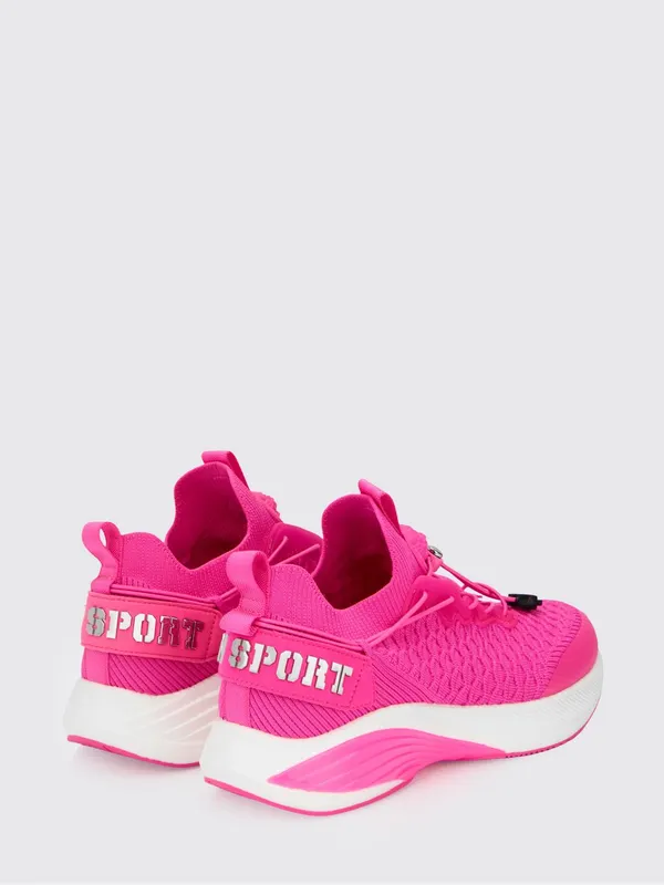 Plein Sport Crochet Knit Sneakers Fuchsia (SAESUSC0751STE003N87) (2)