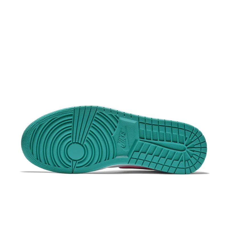 Jordan 1 Mid South Beach Turbo Green/Black-Hyper Pink-Orange Peel (852542-306)