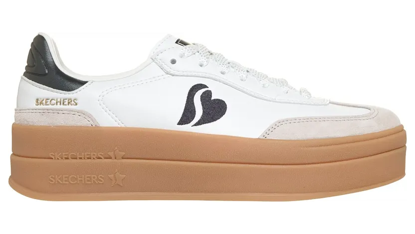 Skechers Academy HI – Stacked Hearts Wit/Zwart
