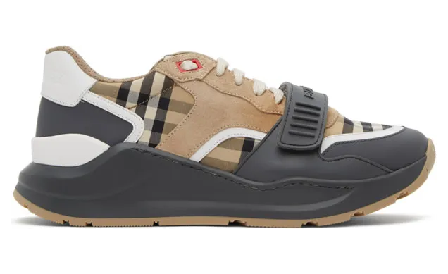 Burberry Beige Check Ramsay Sneakers (8031098)