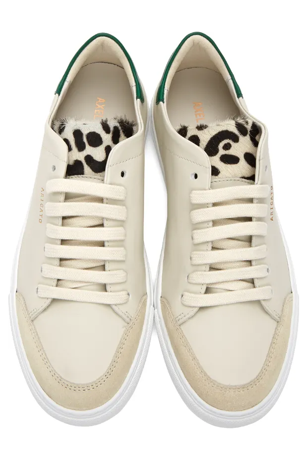 Axel Arigato Beige & Green Animal Triple Clean 90 Sneakers (28646) (5)