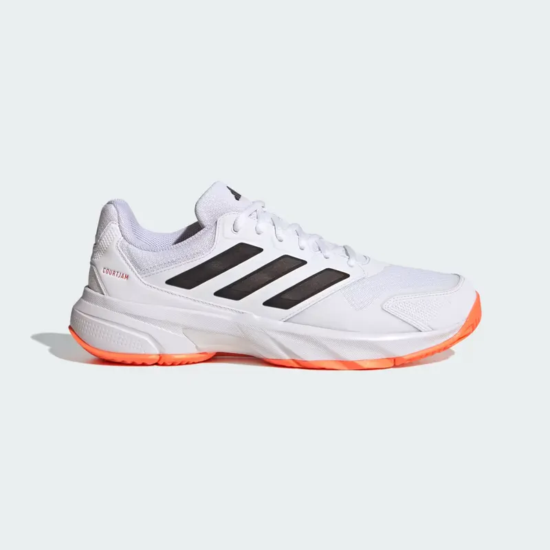 adidas Courtjam Control 3 White Black Lucid Orange (KJ3699)