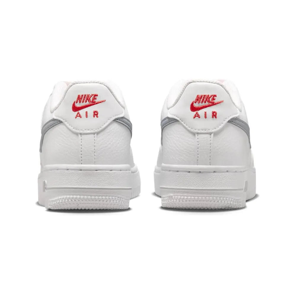 Nike Air Force 1 Low White Wolf Grey Crimson Mini Swoosh (FD9772-100)